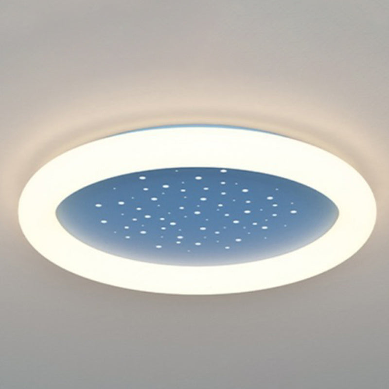 Luz de techo empotrada LED redonda acrílica de cielo estrellado minimalista moderno para dormitorio 
