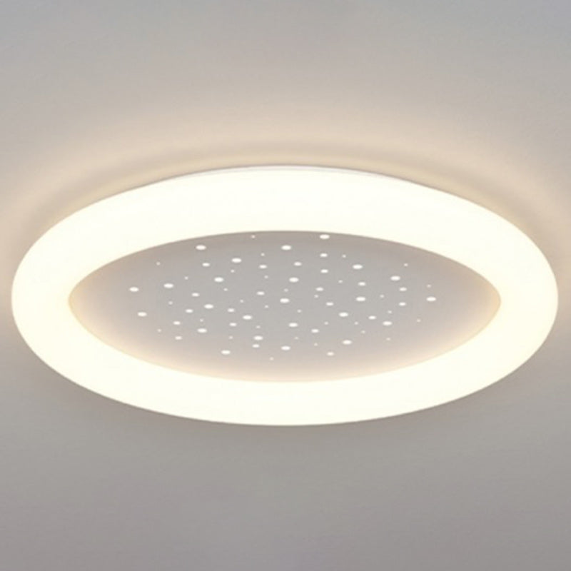 Luz de techo empotrada LED redonda acrílica de cielo estrellado minimalista moderno para dormitorio 