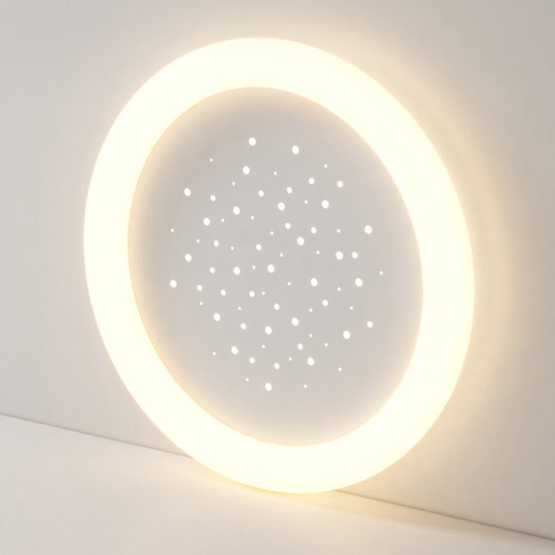 Luz de techo empotrada LED redonda acrílica de cielo estrellado minimalista moderno para dormitorio 