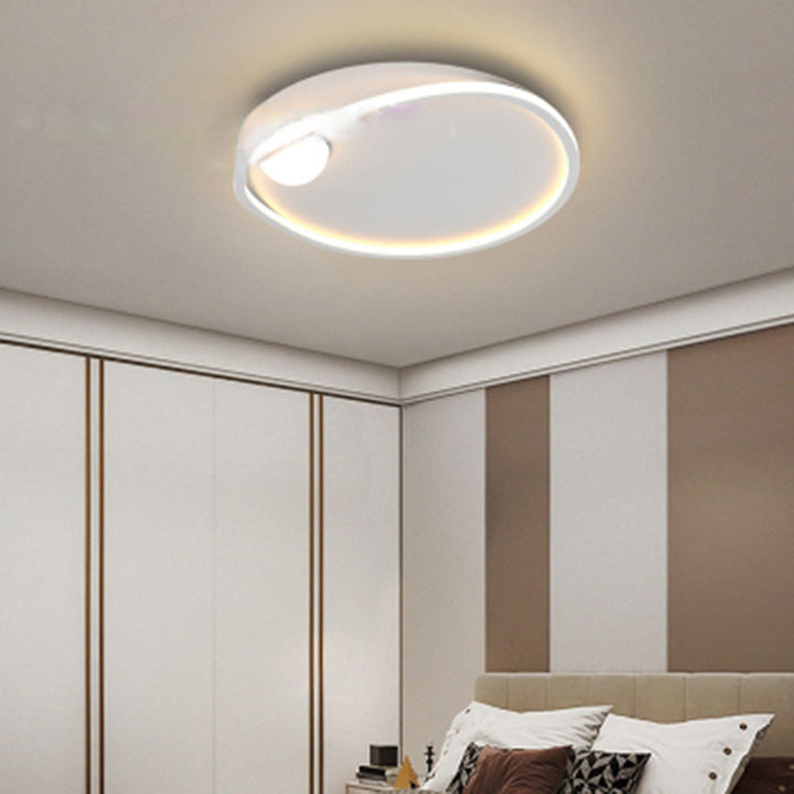 Luz de techo empotrada LED redonda geométrica de aluminio de simplicidad moderna para dormitorio 