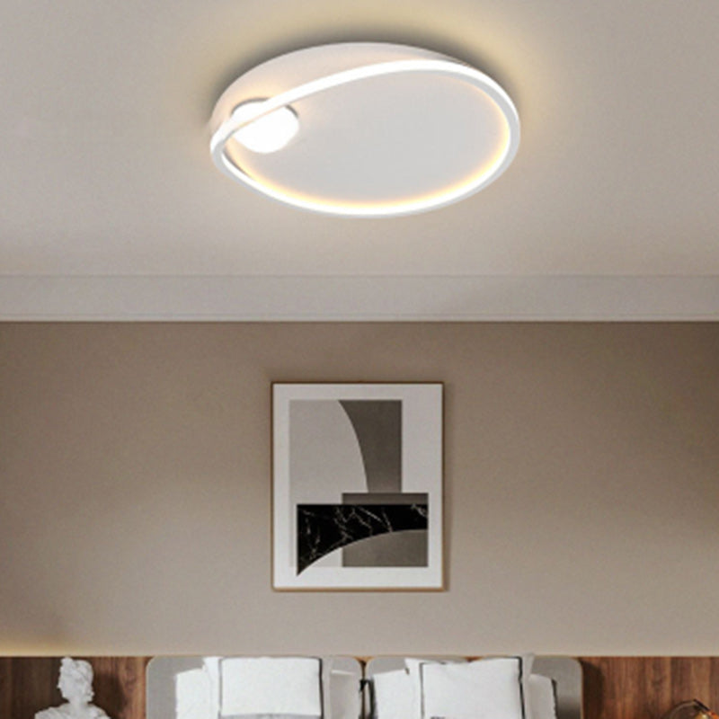 Luz de techo empotrada LED redonda geométrica de aluminio de simplicidad moderna para dormitorio 
