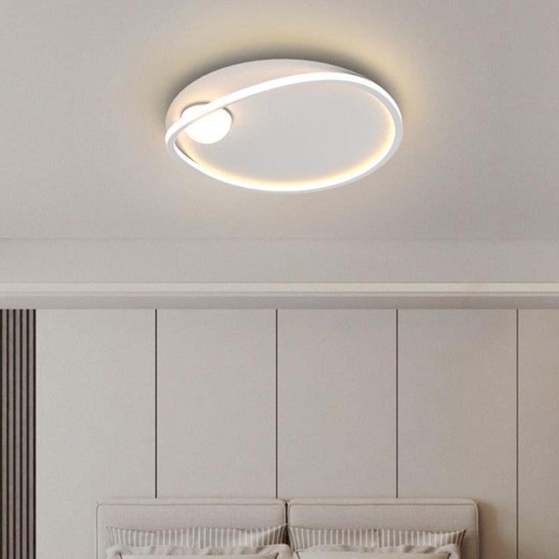 Luz de techo empotrada LED redonda geométrica de aluminio de simplicidad moderna para dormitorio 