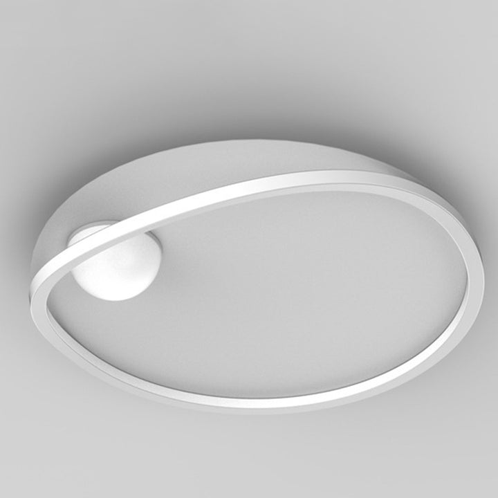 Luz de techo empotrada LED redonda geométrica de aluminio de simplicidad moderna para dormitorio 