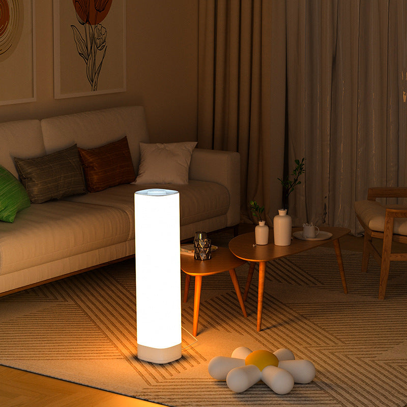 Modern Minimalist ABS Column Shade USB Rechargeable LED Table Lamp For Bedroom