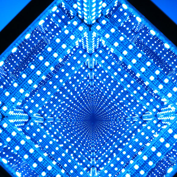 Lámpara de mesa LED USB acrílica de cubo de Rubik 3D ciberpunk creativo contemporáneo para dormitorio 