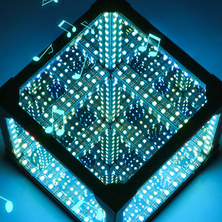 Lámpara de mesa LED USB acrílica de cubo de Rubik 3D ciberpunk creativo contemporáneo para dormitorio 