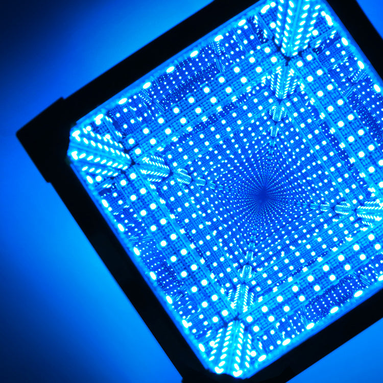 Lámpara de mesa LED USB acrílica de cubo de Rubik 3D ciberpunk creativo contemporáneo para dormitorio 