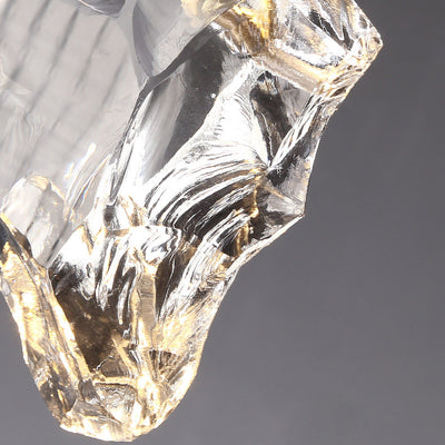 Applique murale contemporaine de luxe en cuivre massif avec cristal et pierre, 1 lumière, pour salon 