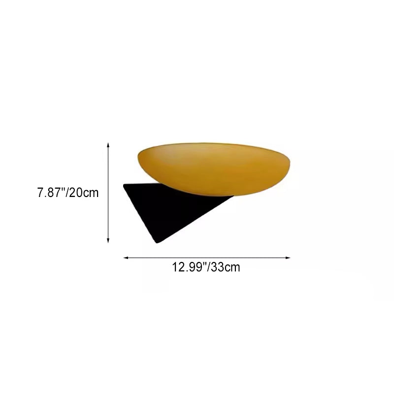 Traditionelle französische geometrische ovale Wandleuchte aus Glas mit 1 Licht für Wohnzimmer 