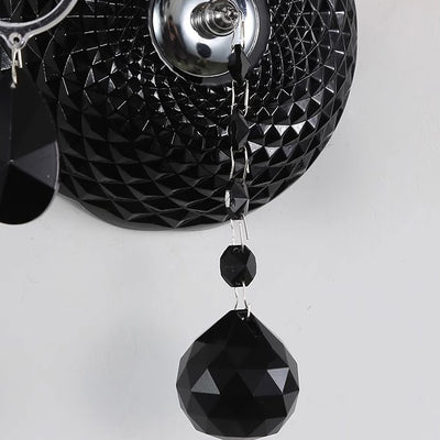 Bougeoir en cristal en acier inoxydable traditionnel français 1/2 lumière applique murale pour salon 