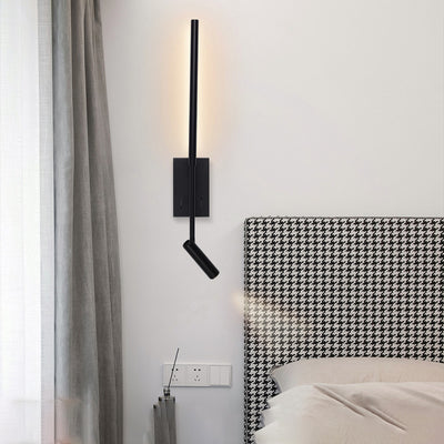 Matériel minimaliste moderne acrylique longue bande LED projecteur applique murale pour salon 