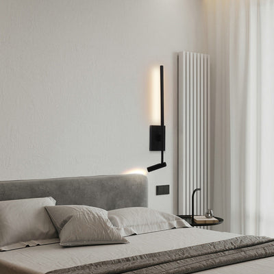 Matériel minimaliste moderne acrylique longue bande LED projecteur applique murale pour salon 