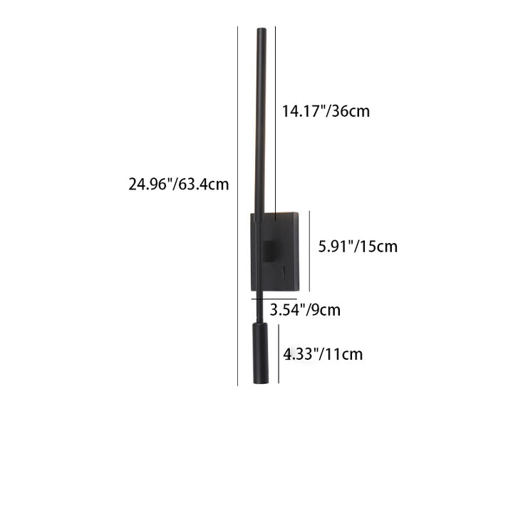 Matériel minimaliste moderne acrylique longue bande LED projecteur applique murale pour salon 