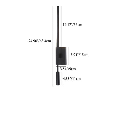 Matériel minimaliste moderne acrylique longue bande LED projecteur applique murale pour salon 