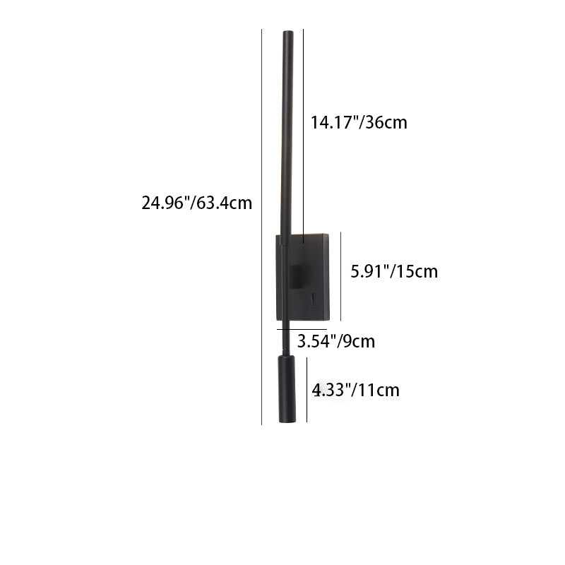 Matériel minimaliste moderne acrylique longue bande LED projecteur applique murale pour salon 