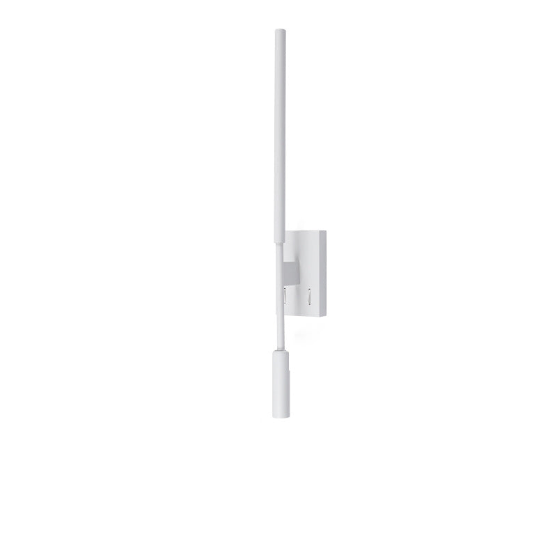 Matériel minimaliste moderne acrylique longue bande LED projecteur applique murale pour salon 