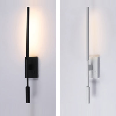 Matériel minimaliste moderne acrylique longue bande LED projecteur applique murale pour salon 