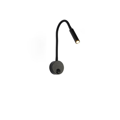 Lámpara de pared con luz de lectura LED de manguera flexible de hierro redonda minimalista moderna para dormitorio 