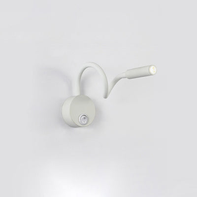 Lámpara de pared con luz de lectura LED de manguera flexible de hierro redonda minimalista moderna para dormitorio 