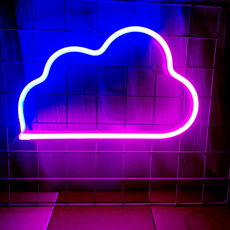Modern Art Deco Bright Neon Cloud PVC Strip LED Night Light Table Lamp For Bedroom