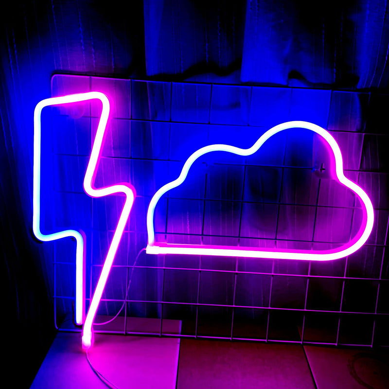 Modern Art Deco Bright Neon Cloud PVC Strip LED Night Light Table Lamp For Bedroom