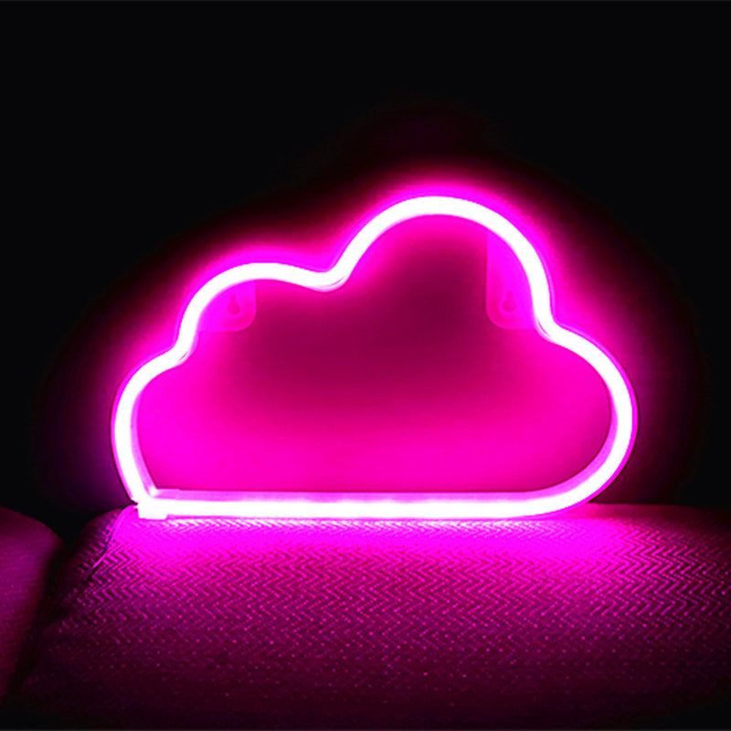 Modern Art Deco Bright Neon Cloud PVC Strip LED Night Light Table Lamp For Bedroom