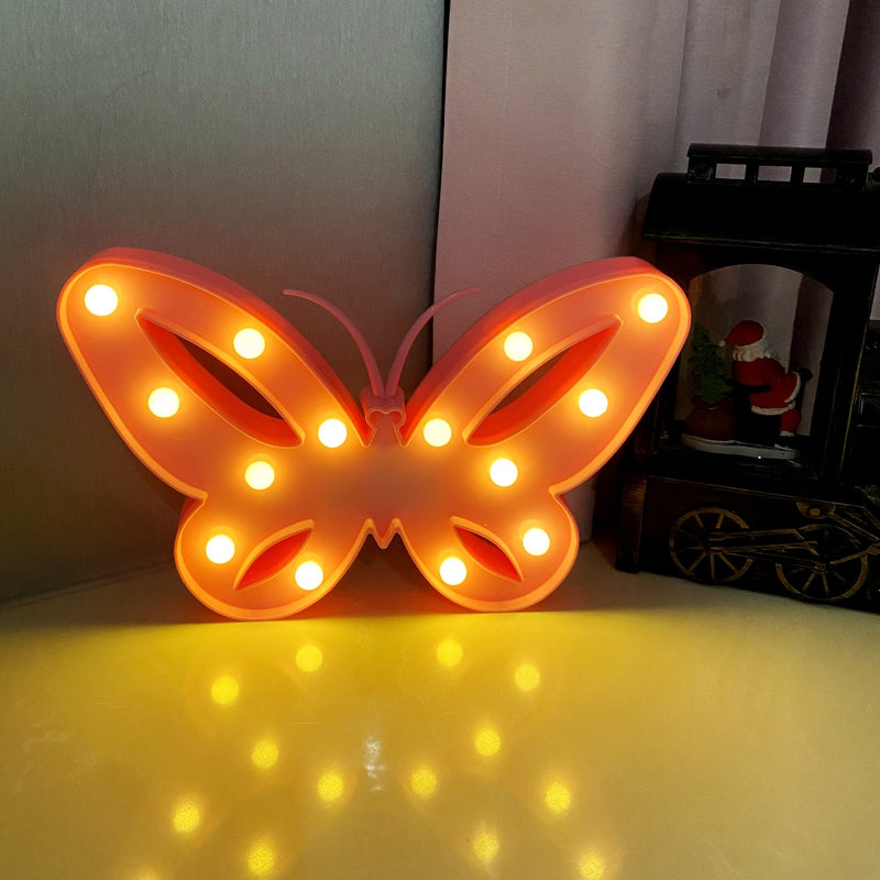 Modern Art Deco Butterfly Shape LED Night Light Table Lamp For Bedroom