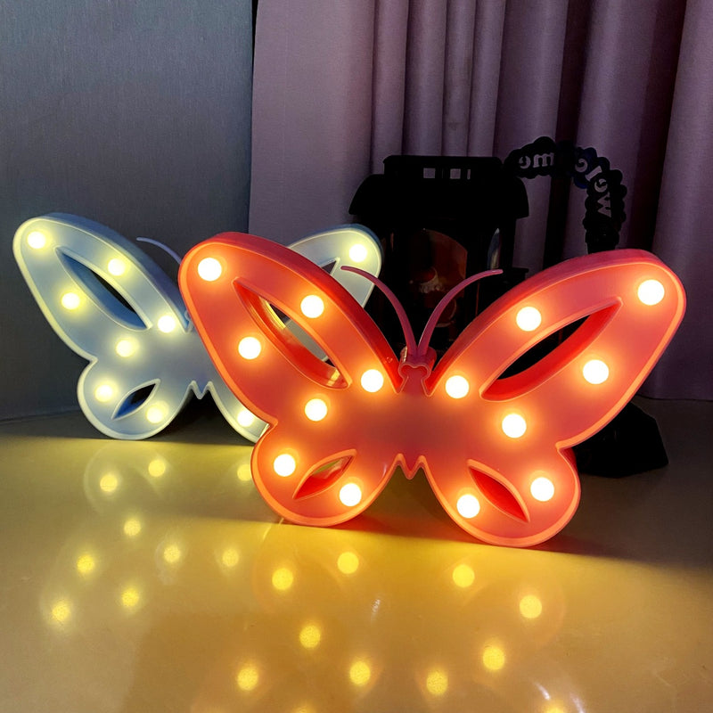 Modern Art Deco Butterfly Shape LED Night Light Table Lamp For Bedroom