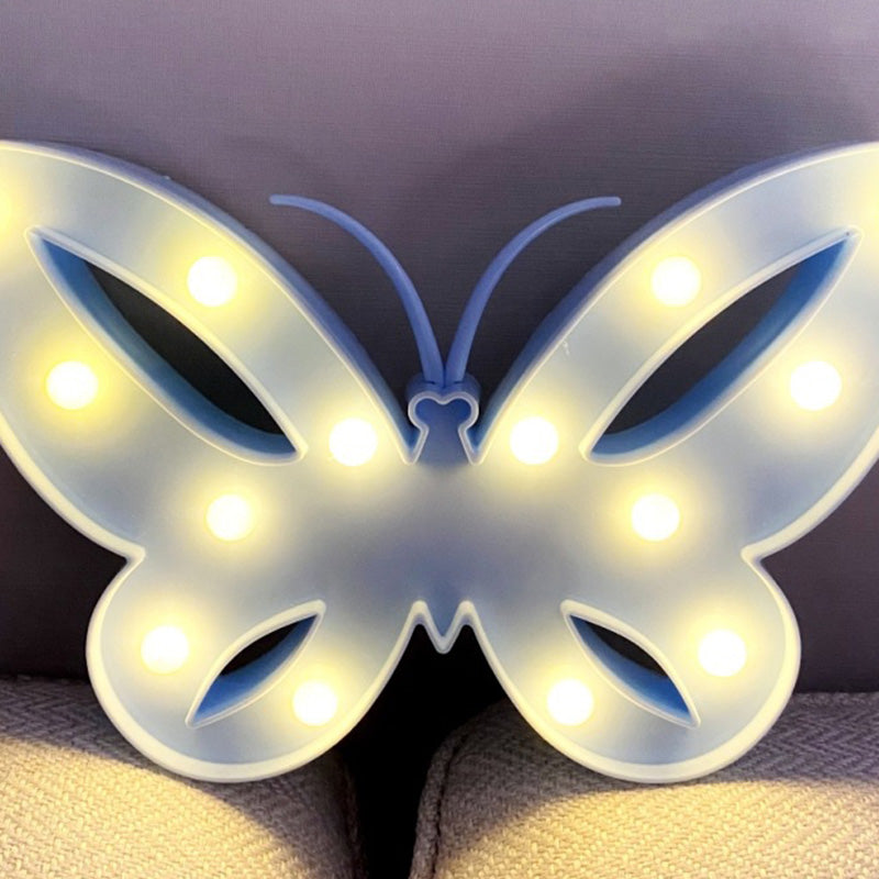 Modern Art Deco Butterfly Shape LED Night Light Table Lamp For Bedroom