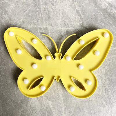 Modern Art Deco Butterfly Shape LED Night Light Table Lamp For Bedroom