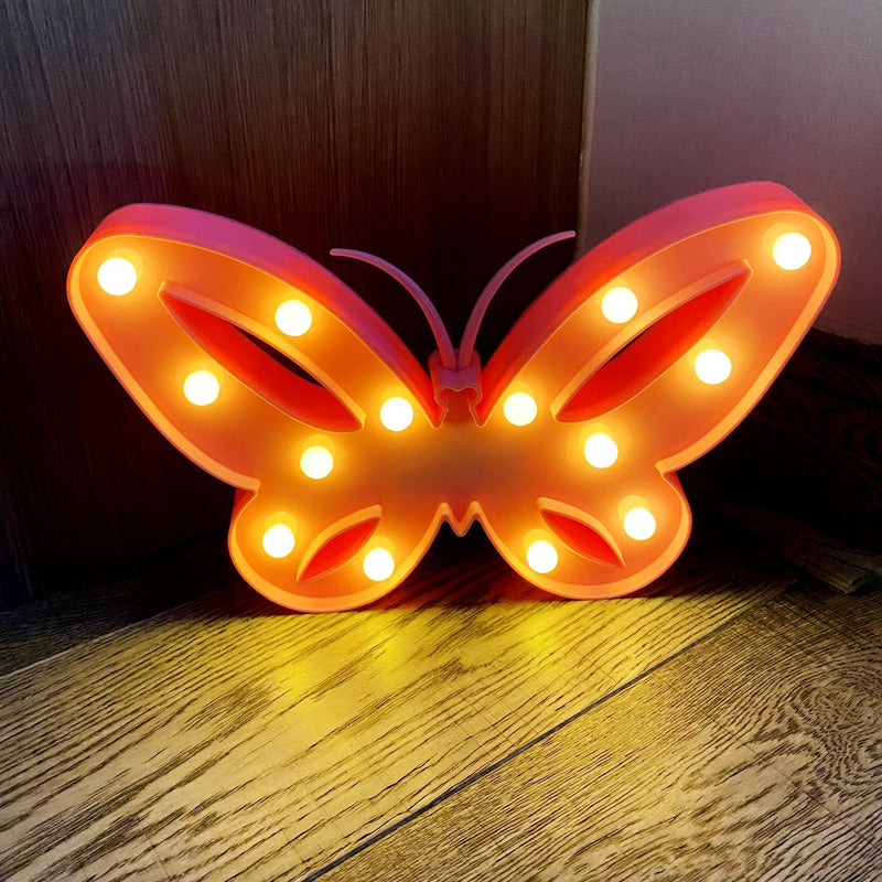 Modern Art Deco Butterfly Shape LED Night Light Table Lamp For Bedroom