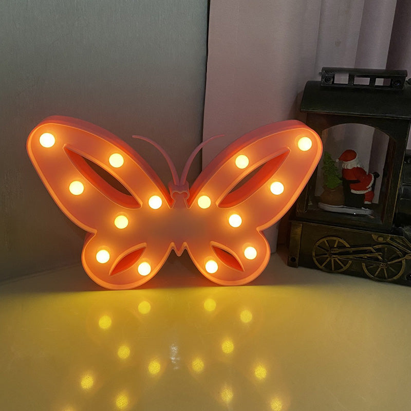 Modern Art Deco Butterfly Shape LED Night Light Table Lamp For Bedroom