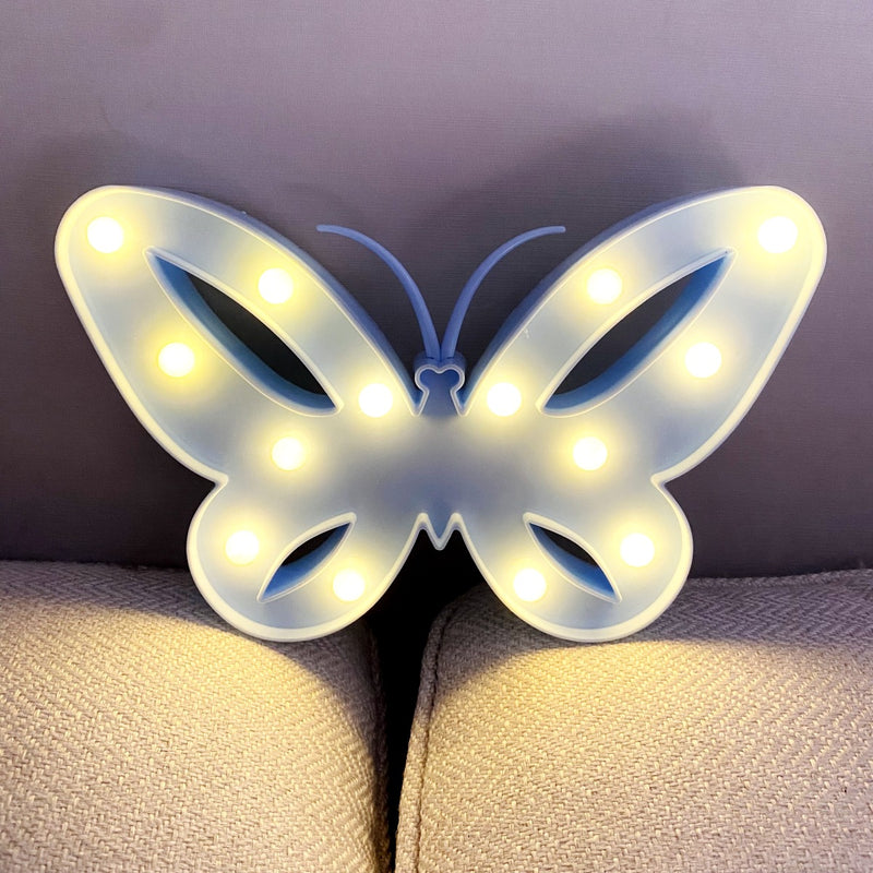 Modern Art Deco Butterfly Shape LED Night Light Table Lamp For Bedroom