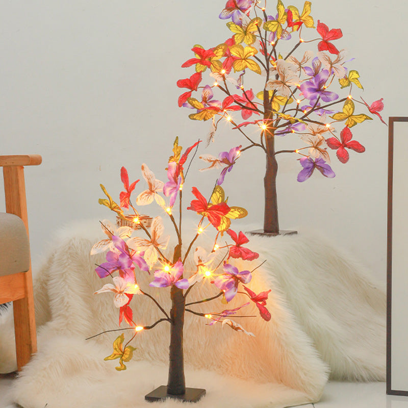 Modern Art Deco Simulation Butterfly Tree Shape LED Table Lamp For Bedroom
