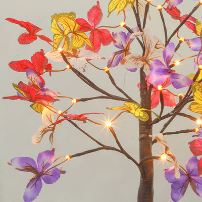 Modern Art Deco Simulation Butterfly Tree Shape LED Table Lamp For Bedroom