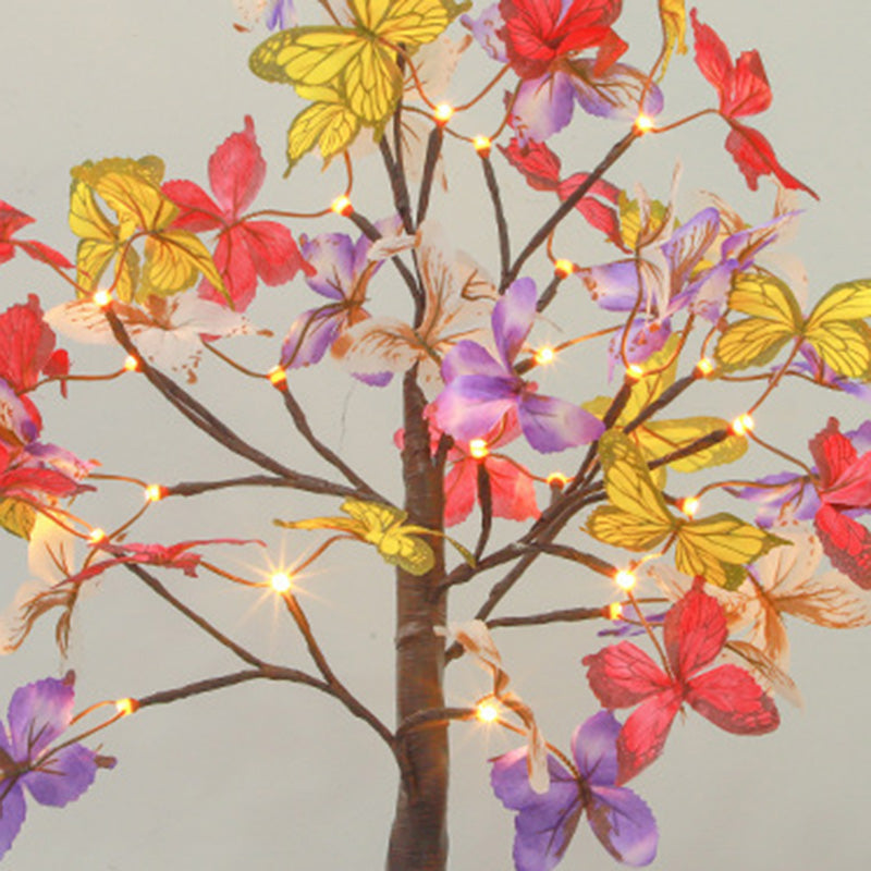 Modern Art Deco Simulation Butterfly Tree Shape LED Table Lamp For Bedroom