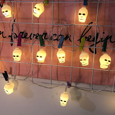 Lumières LED de décoration de crâne créatif contemporain pour Halloween pour les salles de divertissement 