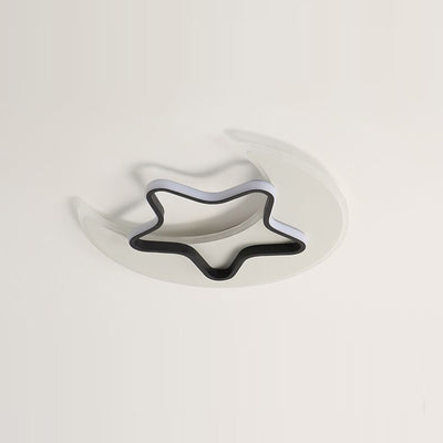 現代的なクリエイティブムーンスターアクリルシェードハードウェアLEDフラッシュマウントシーリングライトリビングルーム用 