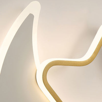 現代的なクリエイティブムーンスターアクリルシェードハードウェアLEDフラッシュマウントシーリングライトリビングルーム用 