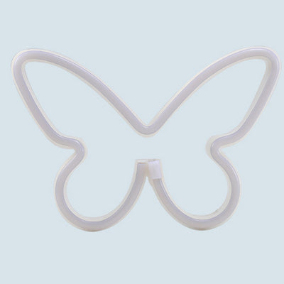 Modern Art Deco Butterfly Shade Neon Light LED Table Lamp For Bedroom