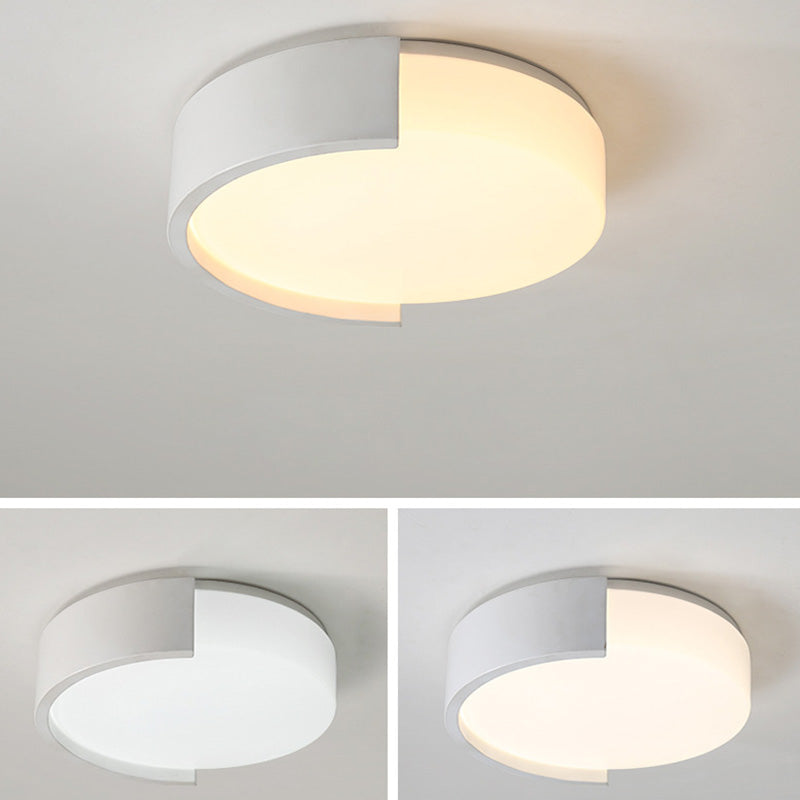 Zeitgenössische Einfachheit geometrische runde Acryl LED Unterputz Deckenleuchte für Wohnzimmer 