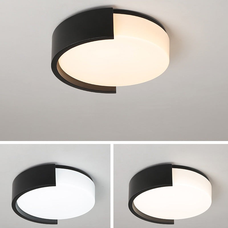 Zeitgenössische Einfachheit geometrische runde Acryl LED Unterputz Deckenleuchte für Wohnzimmer 