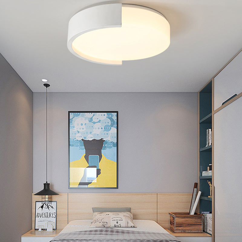Zeitgenössische Einfachheit geometrische runde Acryl LED Unterputz Deckenleuchte für Wohnzimmer 