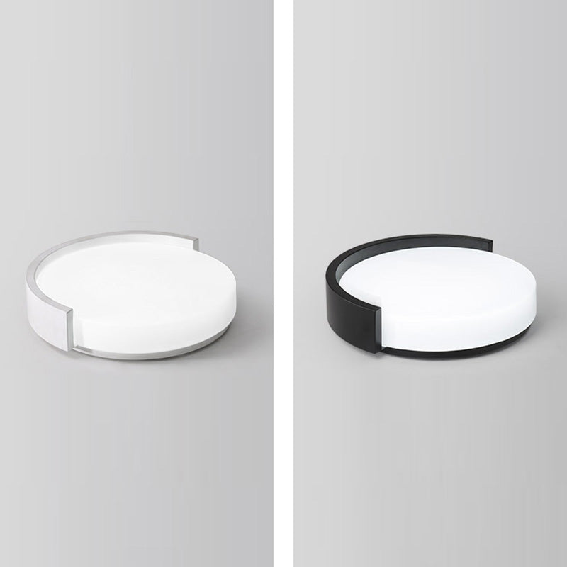 Zeitgenössische Einfachheit geometrische runde Acryl LED Unterputz Deckenleuchte für Wohnzimmer 