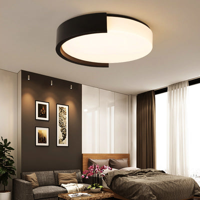 Zeitgenössische Einfachheit geometrische runde Acryl LED Unterputz Deckenleuchte für Wohnzimmer 