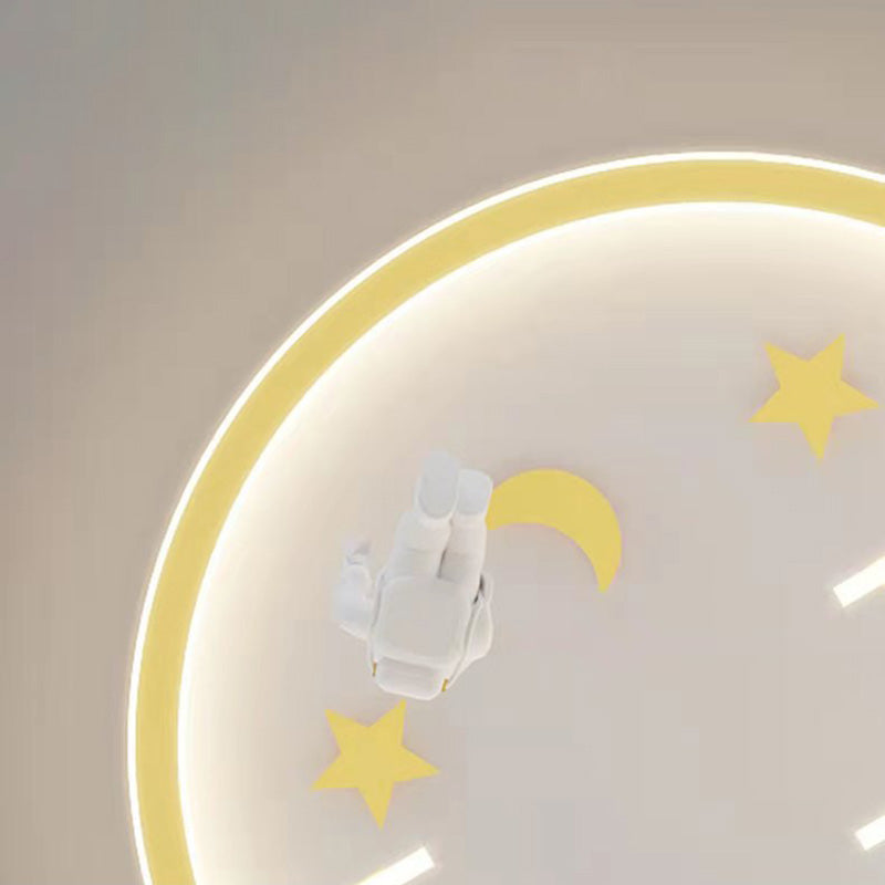 Plafonnier LED en fer acrylique astronaute étoile nordique contemporain pour salon 