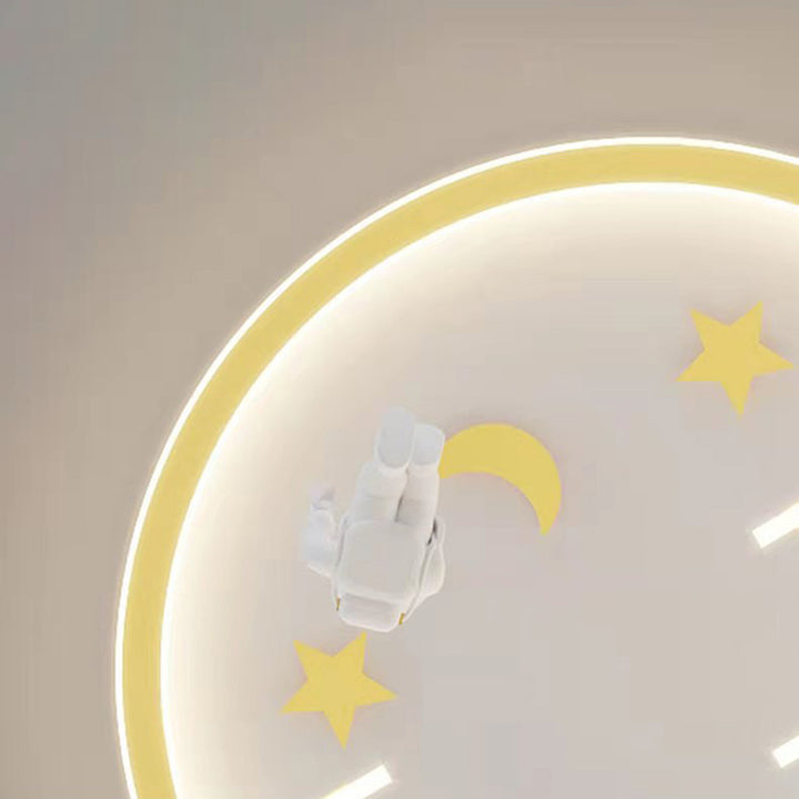 Plafonnier LED en fer acrylique astronaute étoile nordique contemporain pour salon 