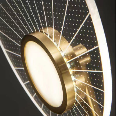 Contemporary Luxury Acrylic Leaves Texture Shade Golden Finish Frame LED Chandelier For Living Room