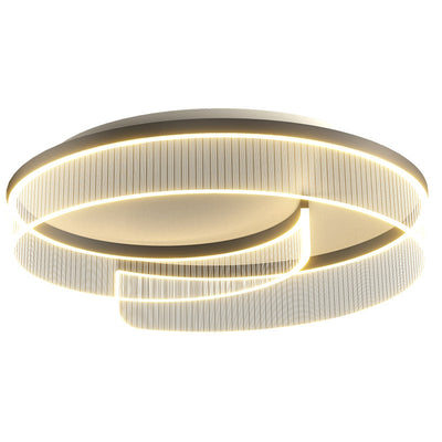 Lumière de plafond moderne minimaliste en acrylique courbé et aluminium à LED pour chambre à coucher 