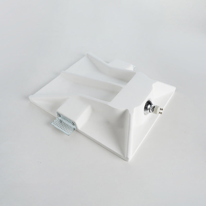 Moderne minimalistische Einbau-Gips Runde 1-Licht Wandleuchte Lampe für Wohnzimmer 
